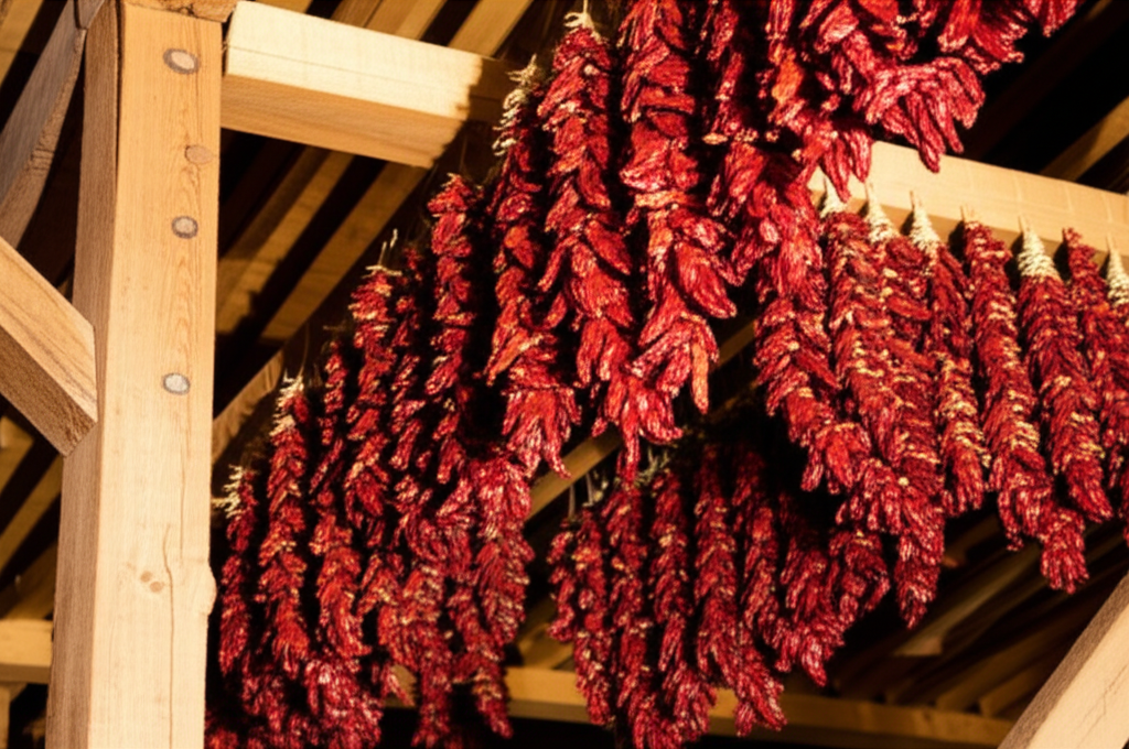 Hagyományos magyar paprika szárítás