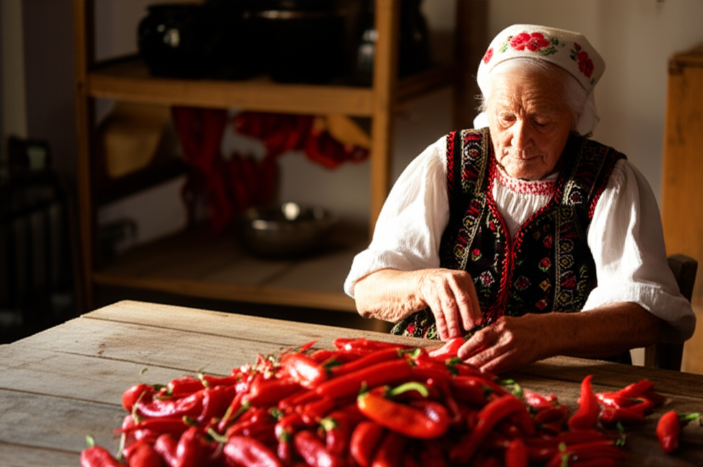 Hagyományos paprika feldolgozás